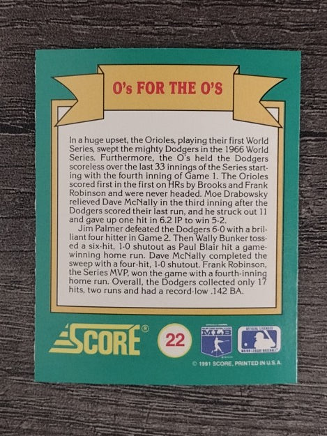 1991 Score Magic Motion Trivia #22 Trivia Card 22
