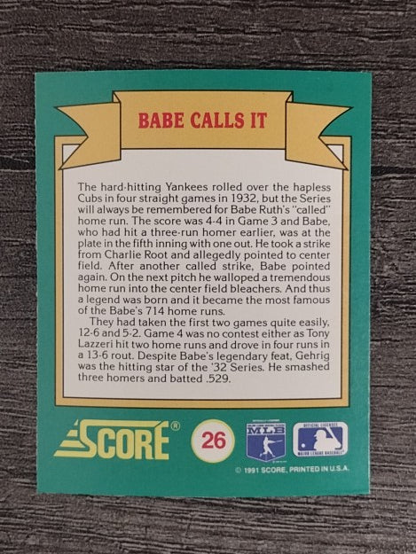 1991 Score Magic Motion Trivia #26 Trivia Card 26