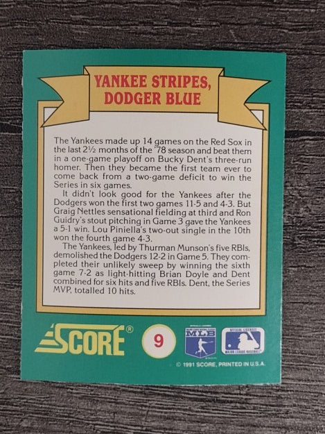 1991 Score Magic Motion Trivia #9 Trivia Card 9