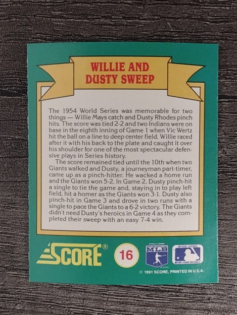 1991 Score Magic Motion Trivia #16 Trivia Card 16