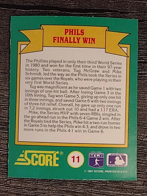 1991 Score Magic Motion Trivia #11 Trivia Card 11