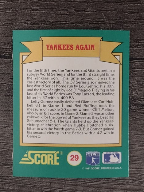 1991 Score Magic Motion Trivia #29 Trivia Card 29