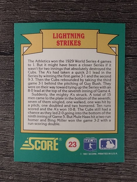 1991 Score Magic Motion Trivia #23 Trivia Card 23