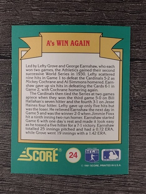 1991 Score Magic Motion Trivia #24 Trivia Card 24