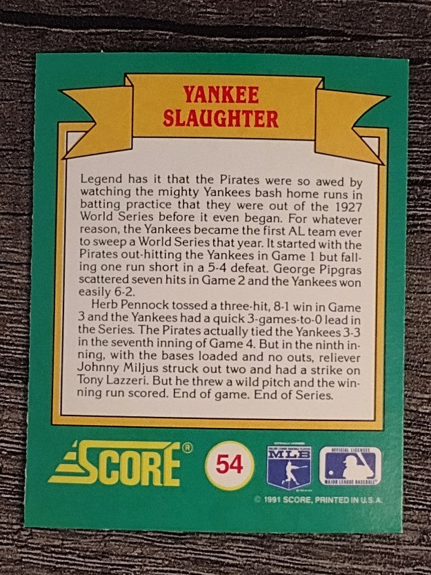 1991 Score Magic Motion Trivia #54 Trivia Card 54