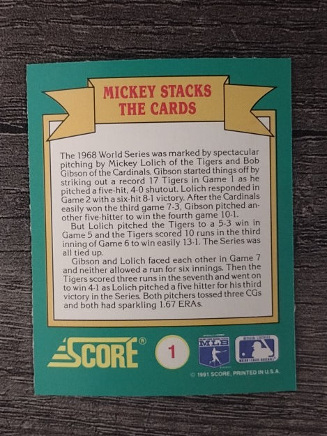 1991 Score Magic Motion Trivia #1 Trivia Card 1