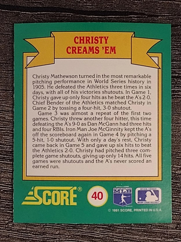 1991 Score Magic Motion Trivia #40 Trivia Card 40