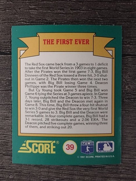 1991 Score Magic Motion Trivia #39 Trivia Card 39