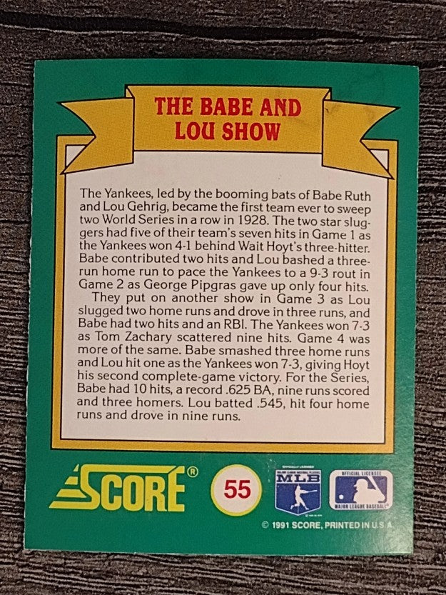 1991 Score Magic Motion Trivia #55 Trivia Card 55