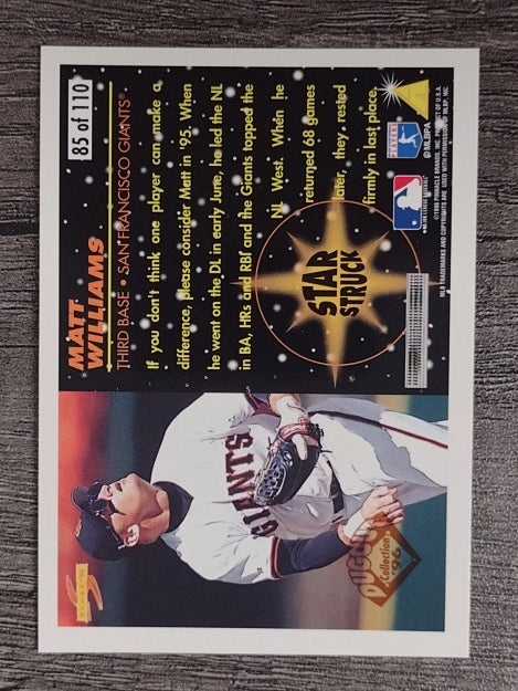 1996 Score Dugout Collection #B85 Matt Williams SS