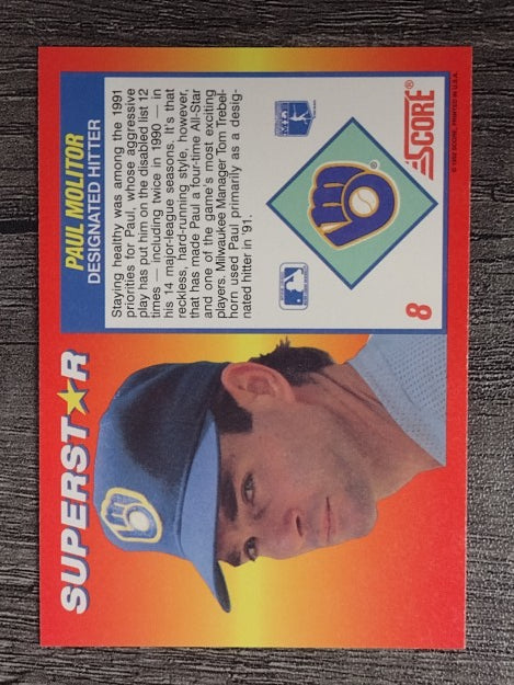 1992 Score 100 Superstars #8 Paul Molitor