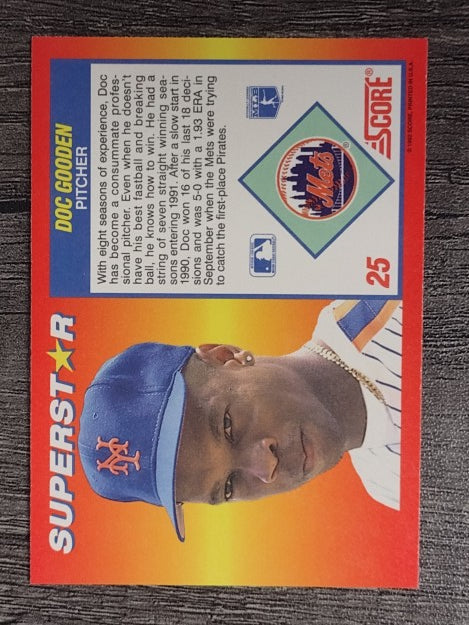 1992 Score 100 Superstars #25 Dwight Gooden