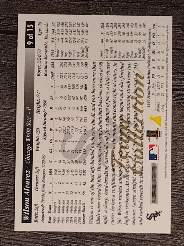 1997 White Sox Score #9 Wilson Alvarez