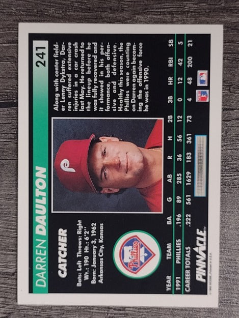 1992 Pinnacle #241 Darren Daulton