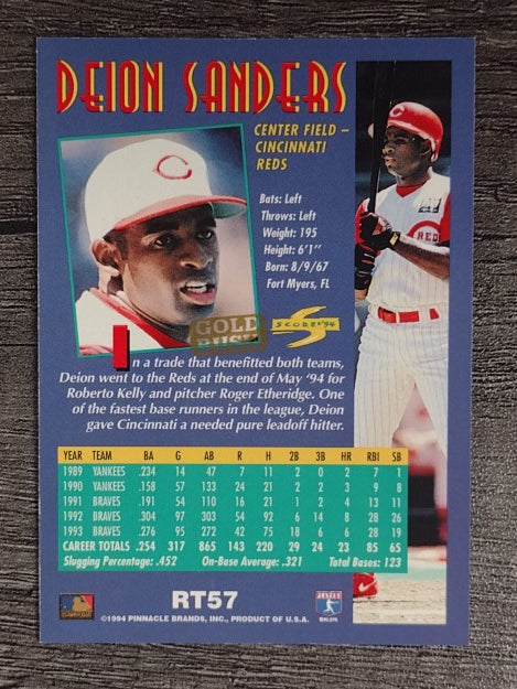 1994 Score Rookie/Traded Gold Rush #RT57 Deion Sanders