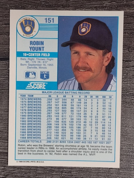 1989 Score #151 Robin Yount
