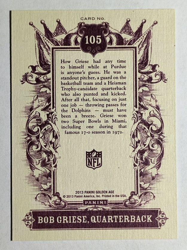 2013 Panini Golden Age #105 Bob Griese