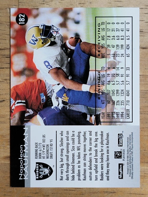 1995 SkyBox Impact #182 Napoleon Kaufman RC