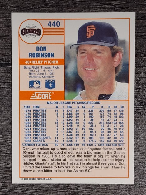 1989 Score #440 Don Robinson