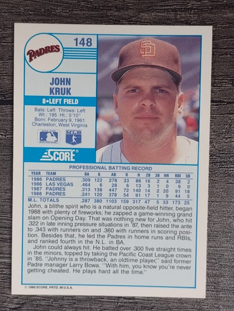 1989 Score #148 John Kruk