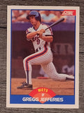1989 Score #600 Gregg Jefferies