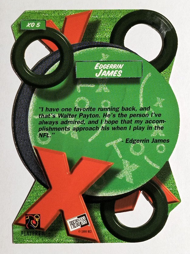 1999 Press Pass X's and O's #XO5 Edgerrin James