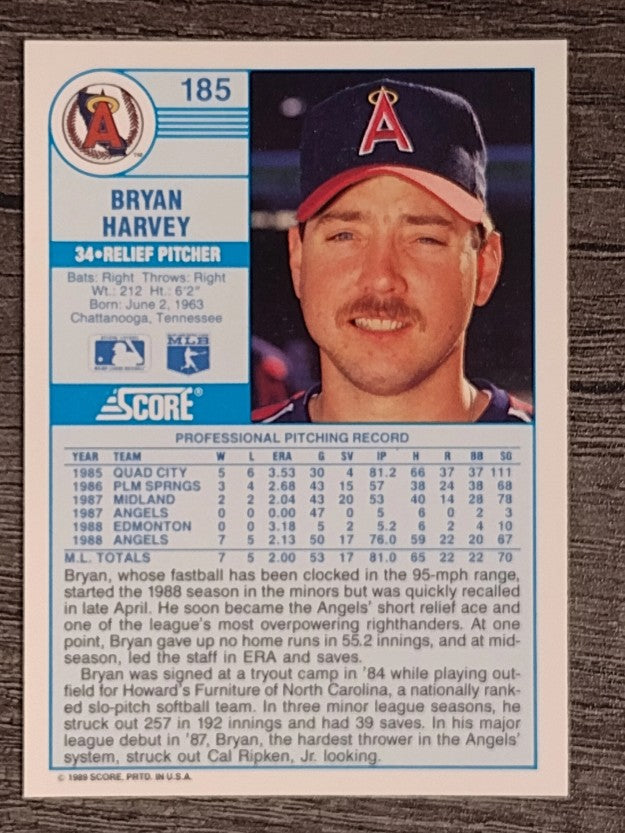 1989 Score #185 Bryan Harvey RC