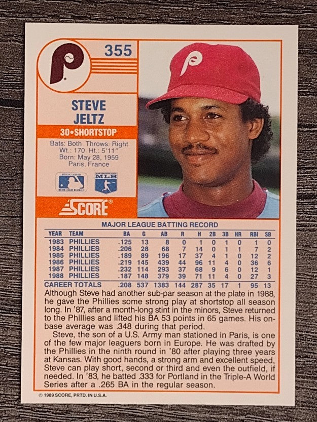1989 Score #355 Steve Jeltz