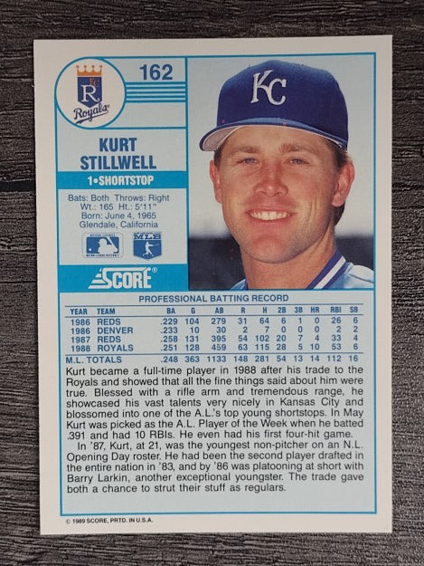 1989 Score #162 Kurt Stillwell
