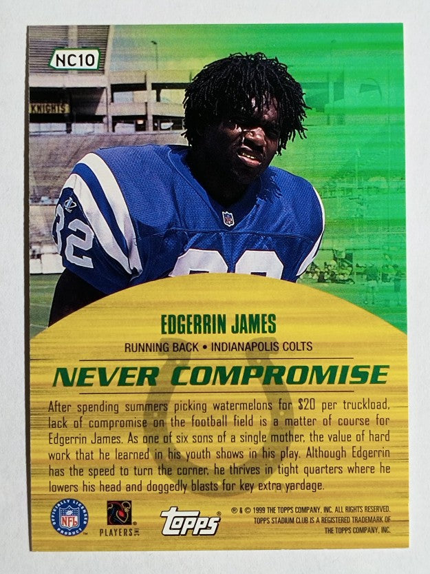 1999 Stadium Club Never Compromise #NC10 Edgerrin James