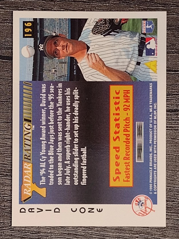 1996 Score #196 David Cone RR
