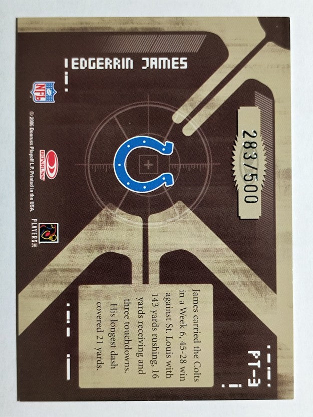 2006 Donruss Elite Prime Targets Black #3 Edgerrin James