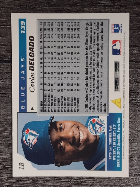 1996 Score #139 Carlos Delgado
