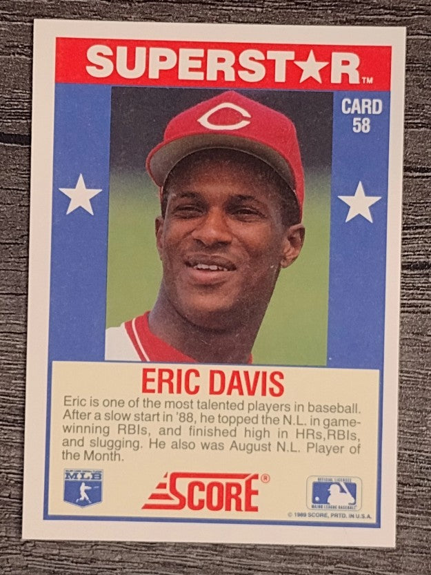 1989 Score Hottest 100 Stars #58 Eric Davis
