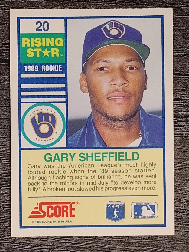 1990 Score Rising Stars #20 Gary Sheffield