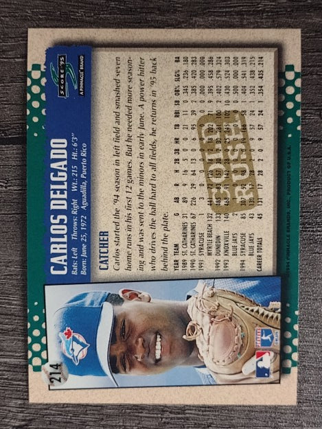 1995 Score Gold Rush #214 Carlos Delgado