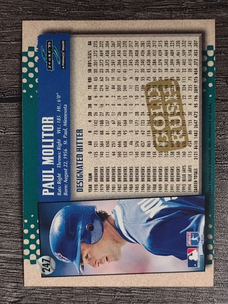 1995 Score Gold Rush #247 Paul Molitor