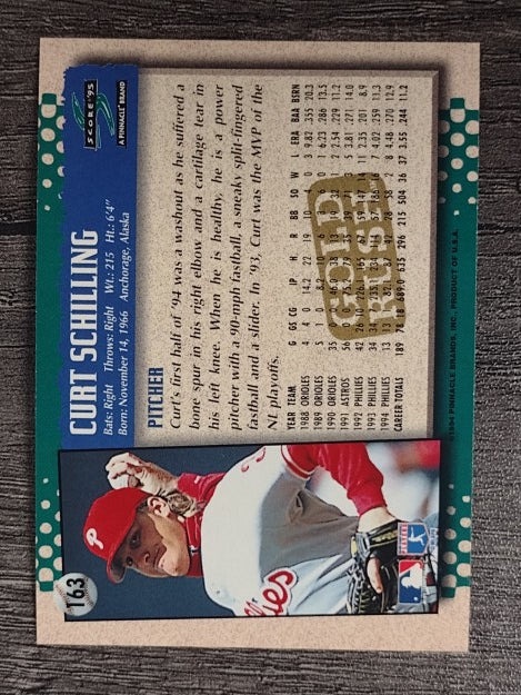 1995 Score Gold Rush #163 Curt Schilling