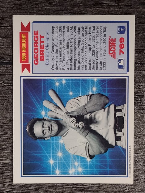 1991 Score #769 George Brett HL
