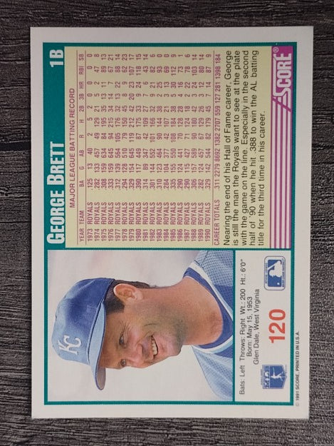 1991 Score #120 George Brett