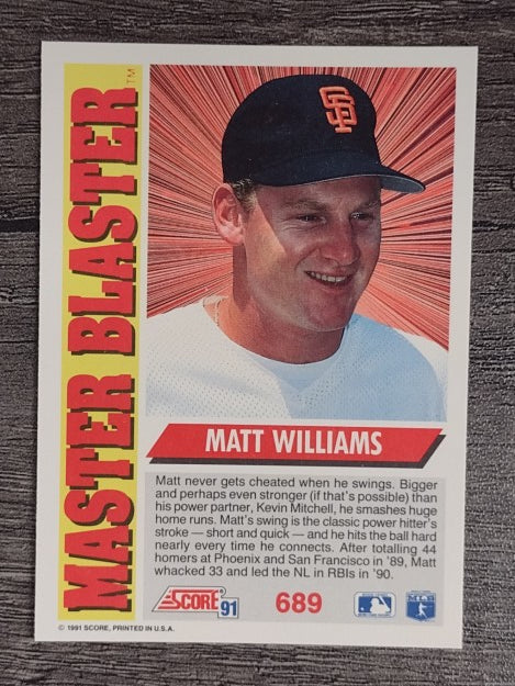 1991 Score #689 Matt Williams MB