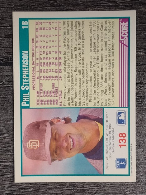 1991 Score #138 Phil Stephenson