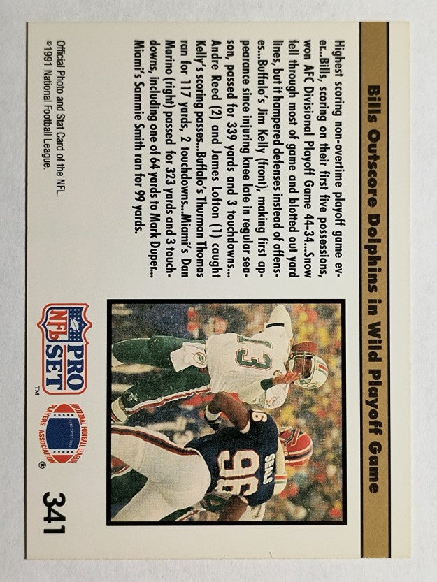 1991 Pro Set #341A Highest Scoring REP/NFLPA logo on back