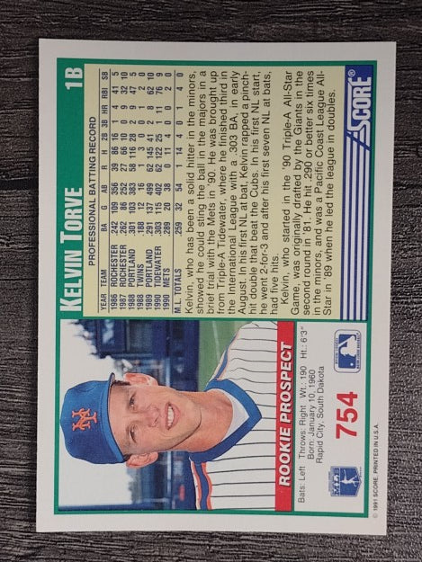 1991 Score #754 Kelvin Torve