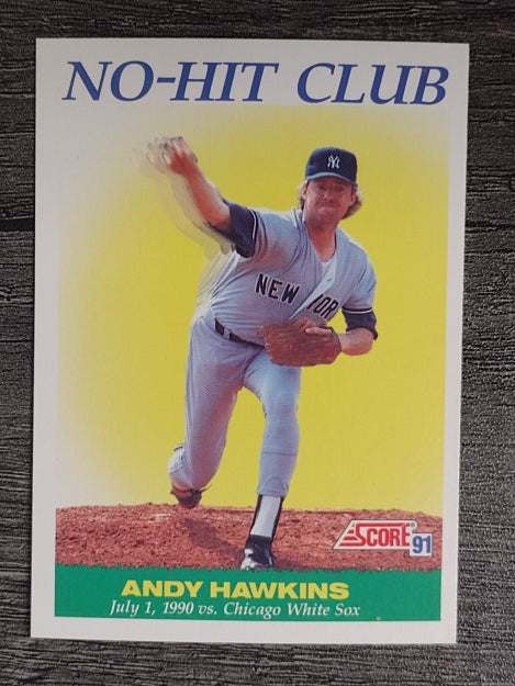 1991 Score #704 Andy Hawkins NH