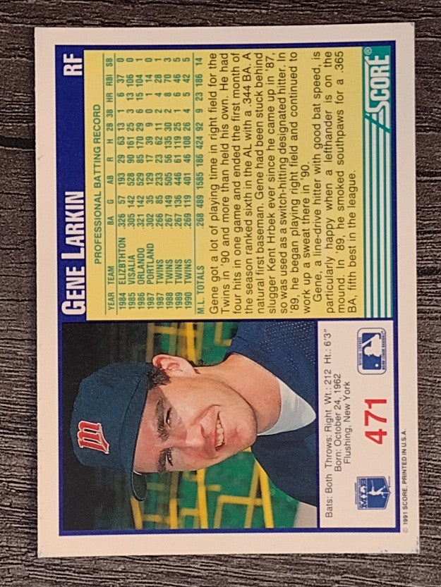 1991 Score #471 Gene Larkin