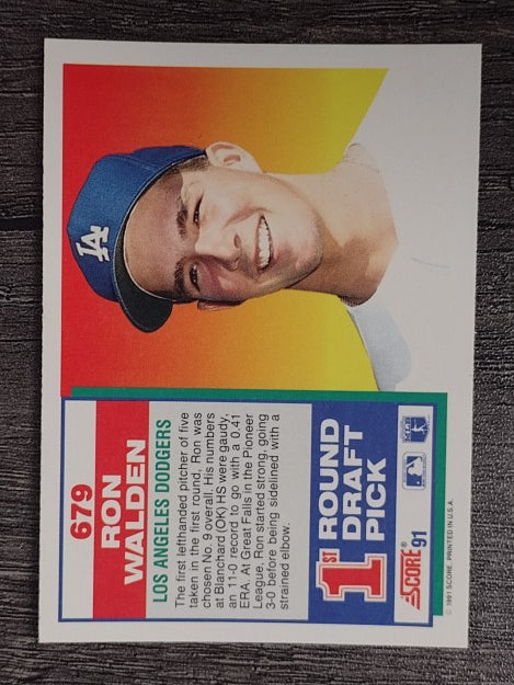 1991 Score #679 Ronnie Walden RC