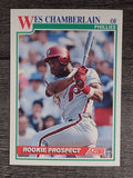 1991 Score #713 Wes Chamberlain RC