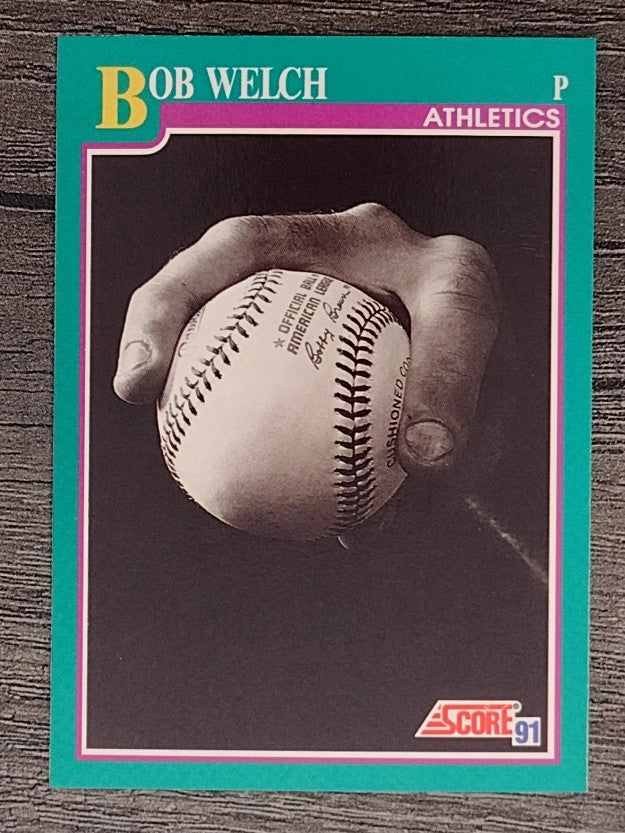 1991 Score #568 Bob Welch Hand