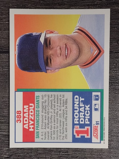 1991 Score #388 Adam Hyzdu RC